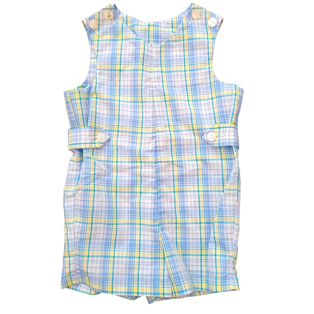 Vintage IMP Originals Plaid Romper 24 Months‎ XL Sleeveless Cotton Blend